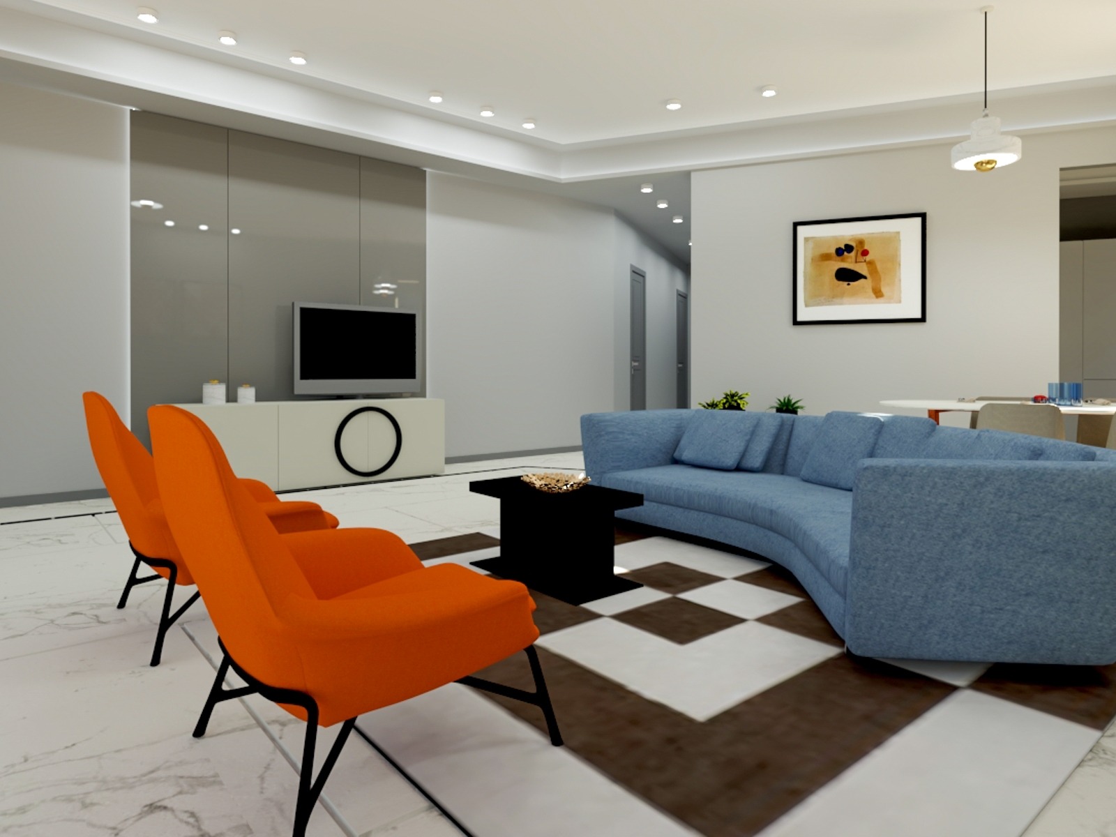 Дизайн интерьера гостиной в апартаментах