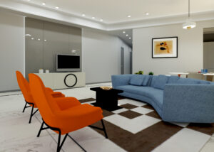 Living room interior design in apartments